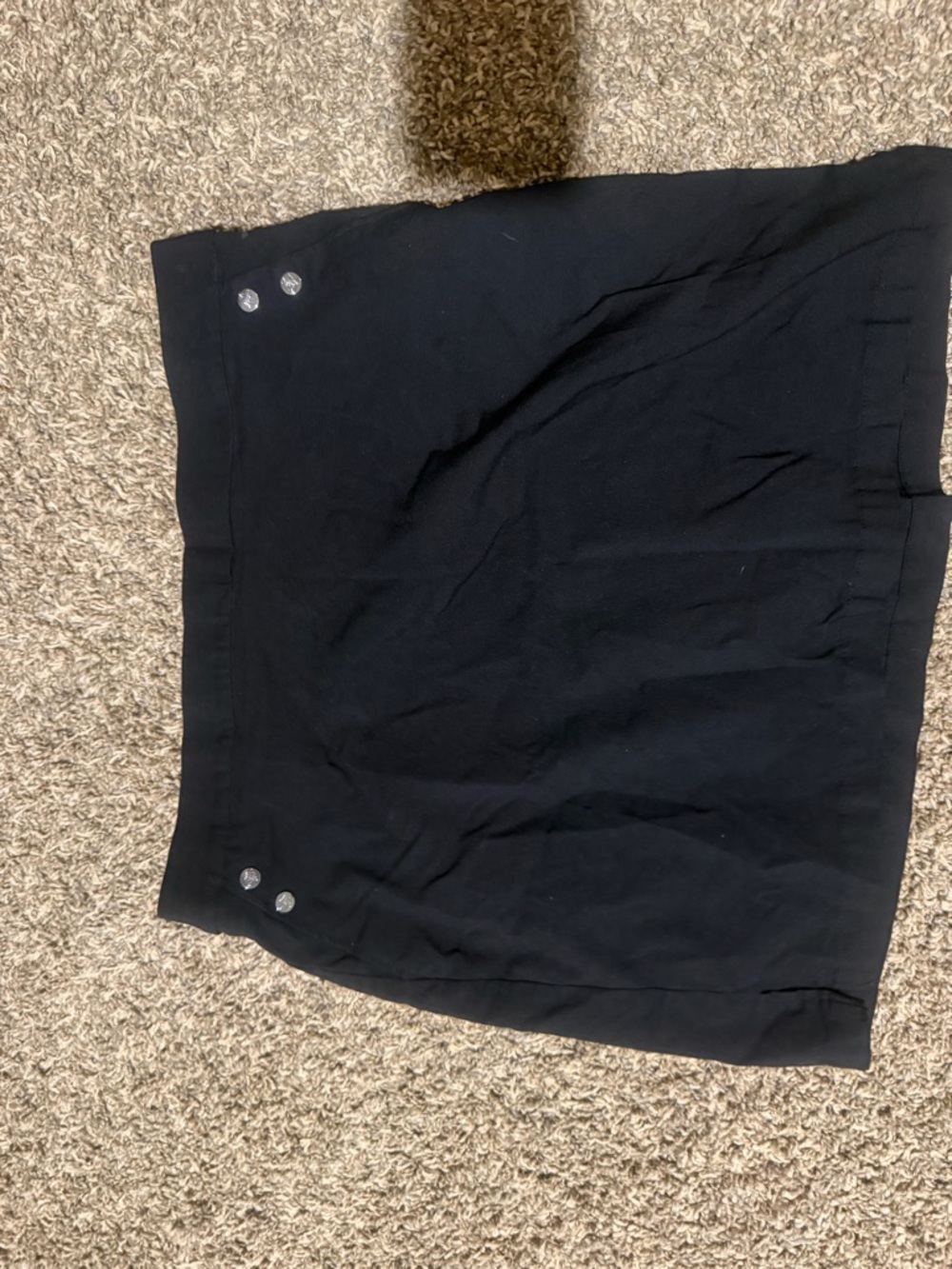 Rafaella Black Mini Skirt with Button Details